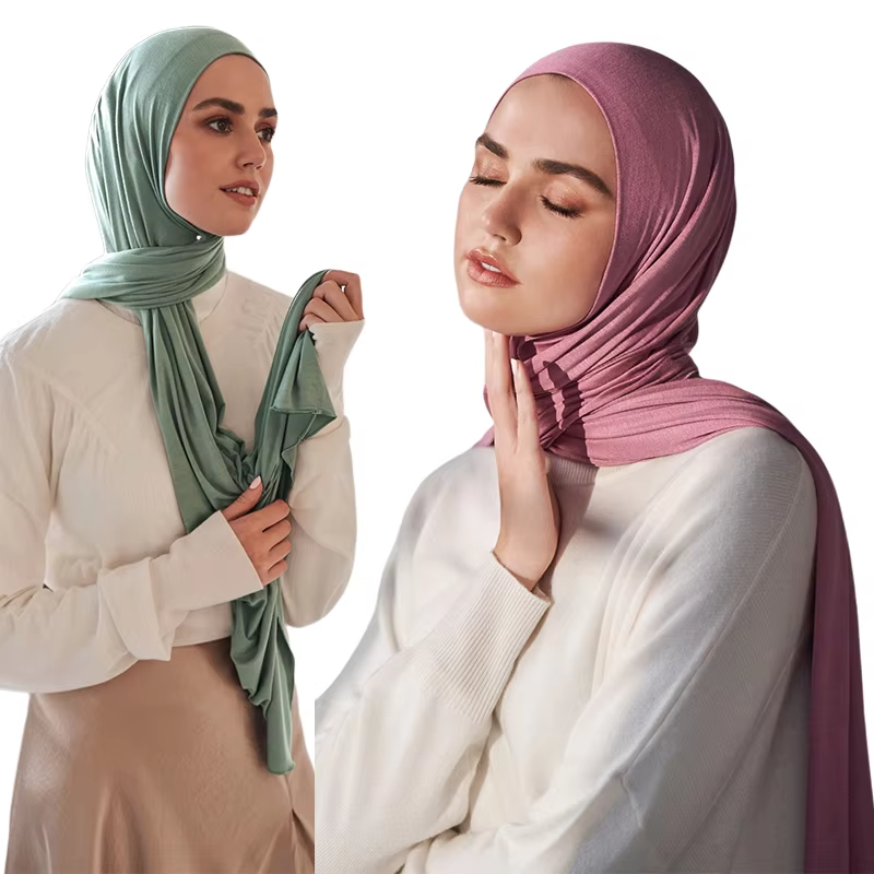 Premium Modal Cotton Jersey Hijab – Soft, Long Muslim Scarf for Ramadan & Everyday Fashion