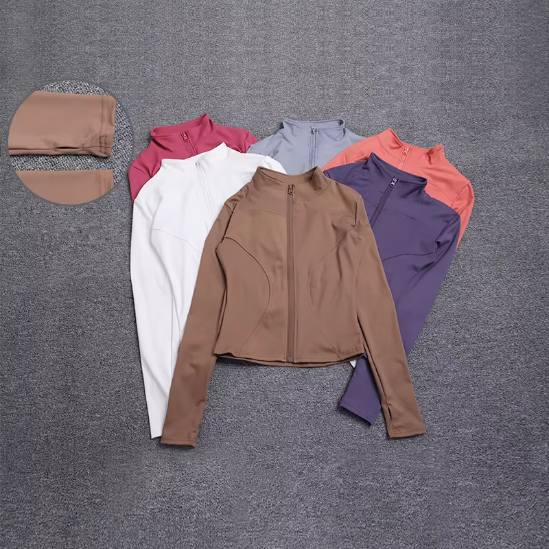 Top Performance Women's Long Sleeve Sport Jacket – Slim Fit Workout Yoga Coat