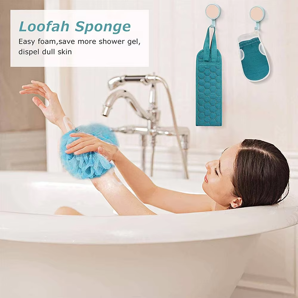 New Best Top Rated 3-Piece Exfoliating Body Scrubber Set – Premium Back Scrubber, Bath Glove & Loofah Sponge Kit